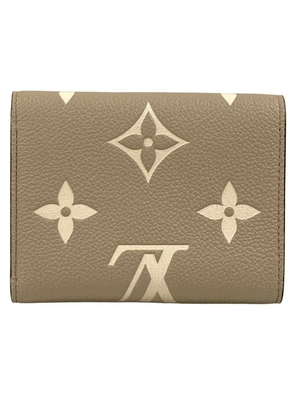 Louis Vuitton Bicolor Monogram Empreinte Portefeuille Victorine Tourterelle